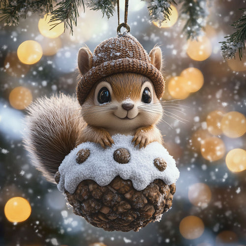 Squirrel Winter Charm WN1112102CL Christmas Ornament
