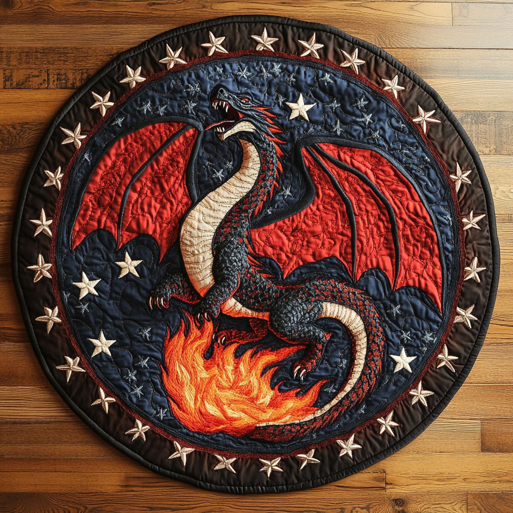 Dragon Patriot WN0606022CL Quilted Round Mat
