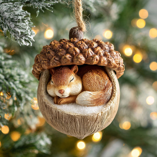Squirrel Acorn Dream CW2911033CL Christmas Ornament