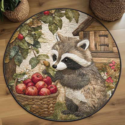 Red Apple Mischief WJ1406045CL Quilted Round Mat