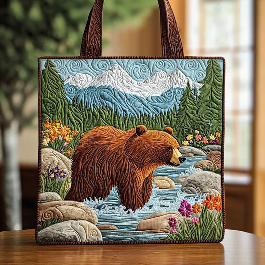 Strolling Bear QA1012026CL Quilted Tote Bag