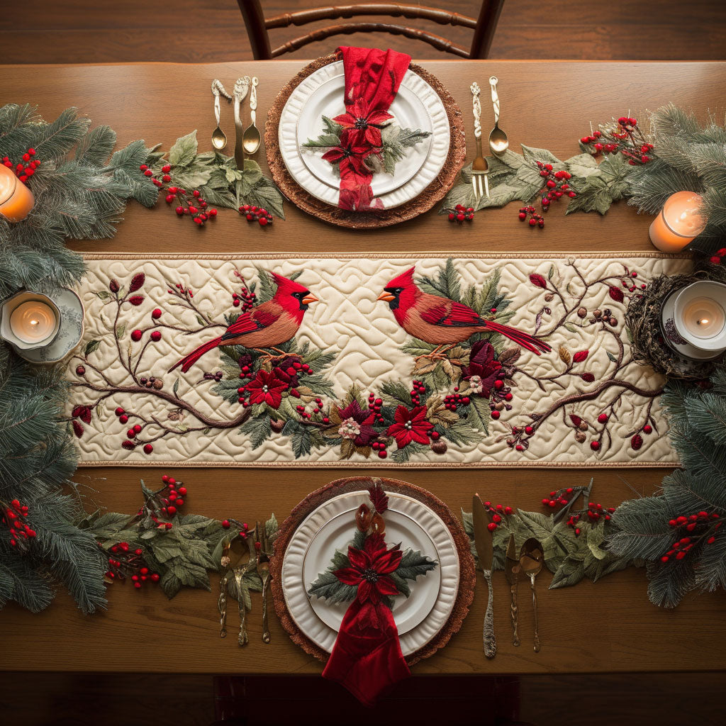 Cardinal Charm WN0107021CL Quilted Table Runner