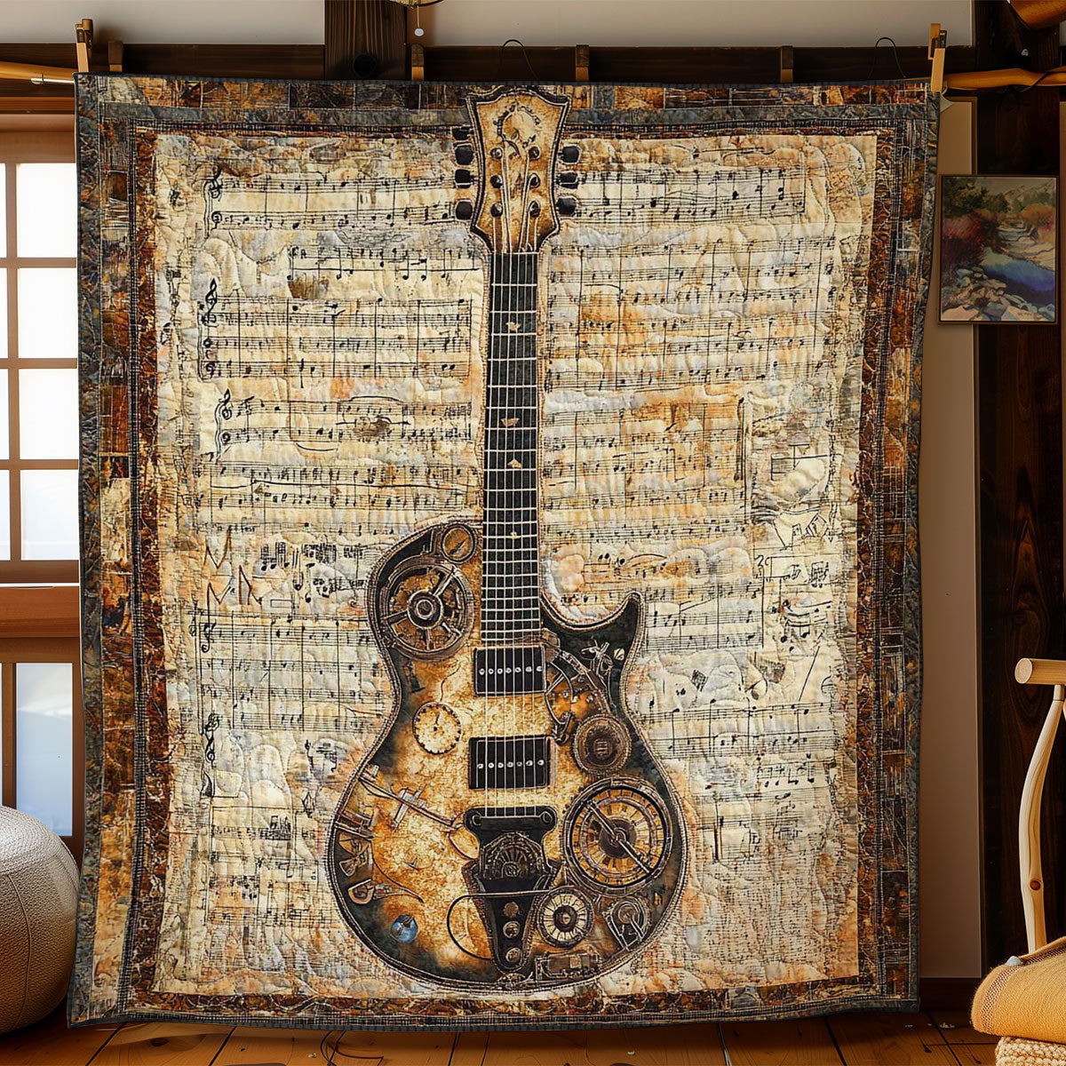 Steampunk Guitar Symphony WN1003031CL Quilt