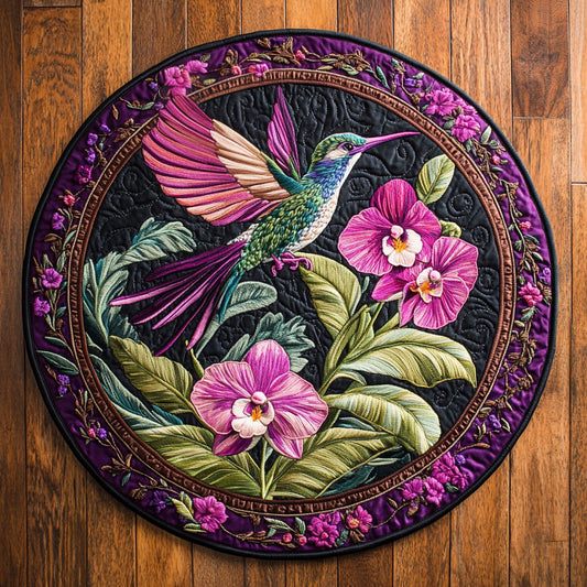 Hummingbird Jewel WN1706054CL Quilted Round Mat