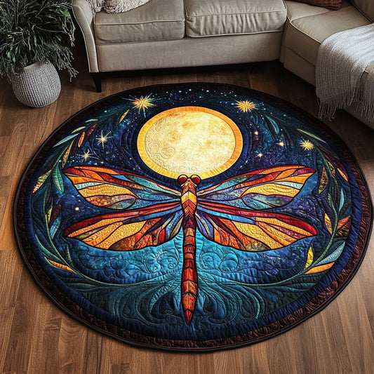 Midnight Moon Dragonfly KL1612020CL Quilted Round Mat