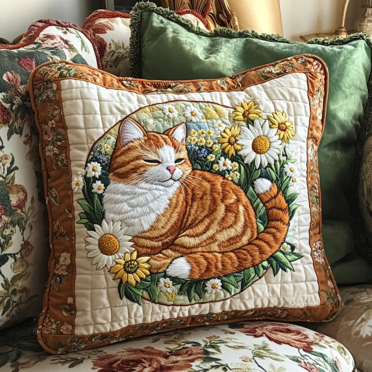 Floral Cat XR2210005CL Quilt Pillow Case