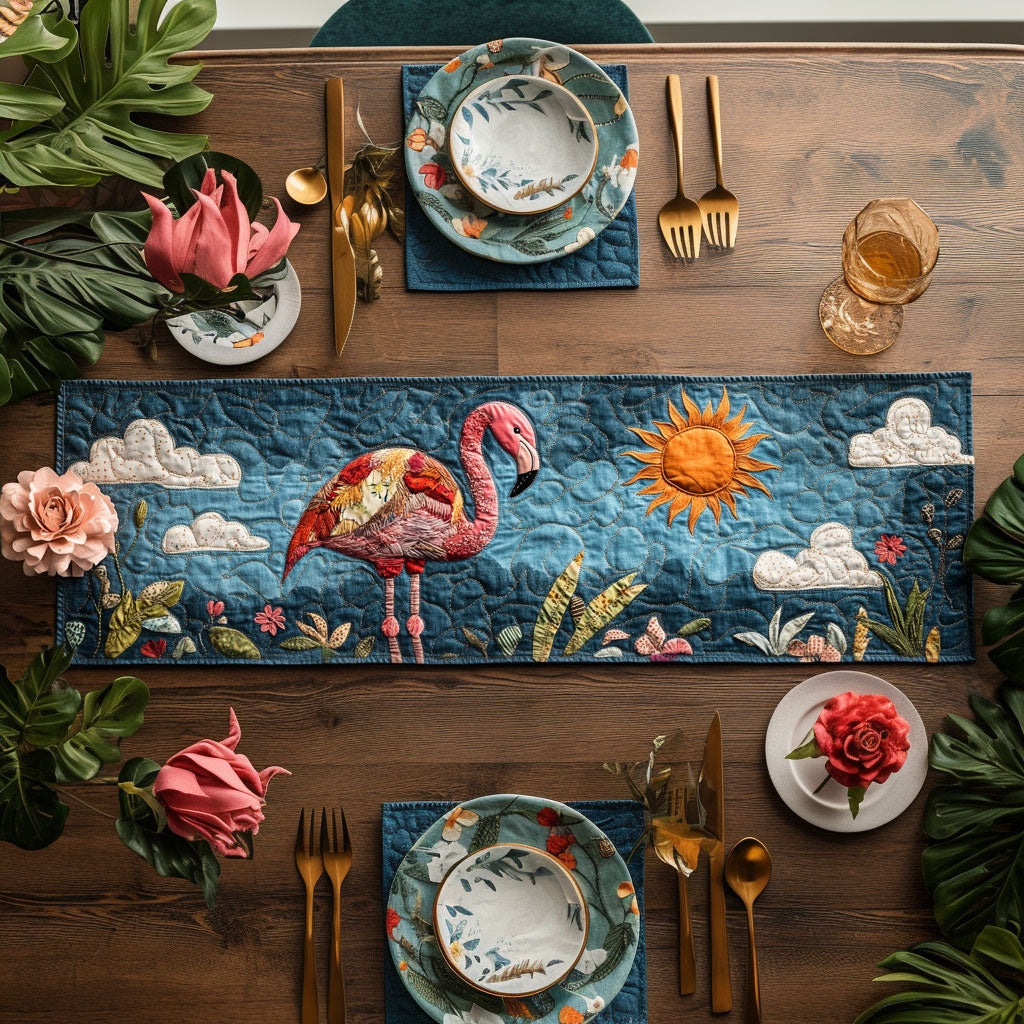 Flamingo Shade WN0707065CL Quilted Table Runner