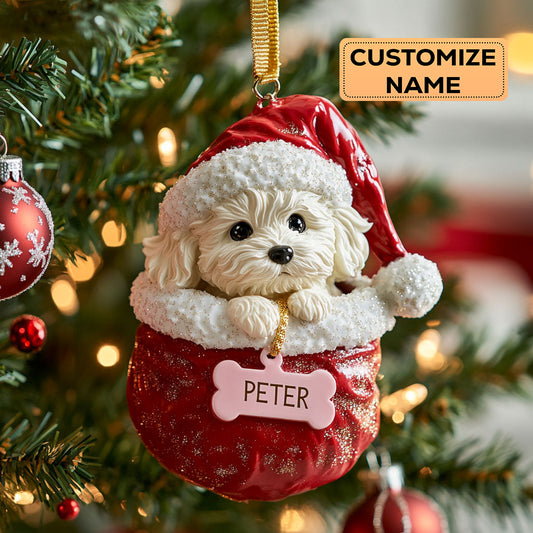 Poodle Christmas CW0412031CL Personalized Christmas Ornament