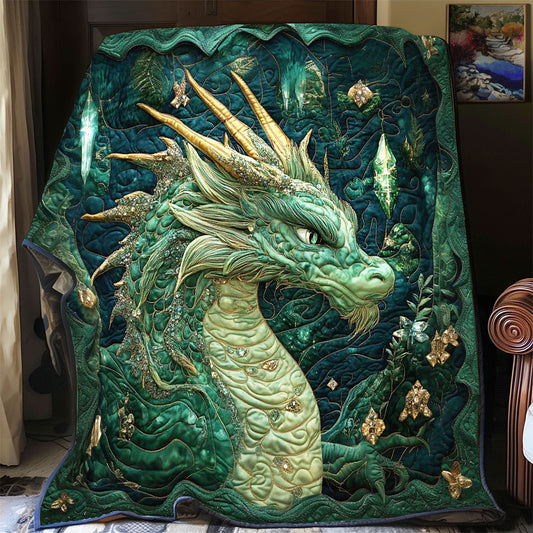 Emerald Dragon King WP1402064CL Quilt