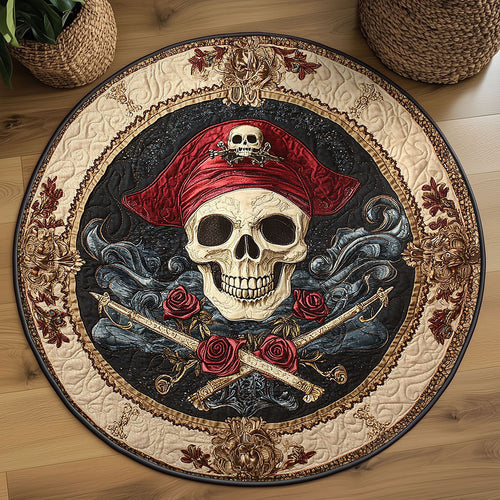 Hellfire Skull WN2308055CL Quilted Round Mat