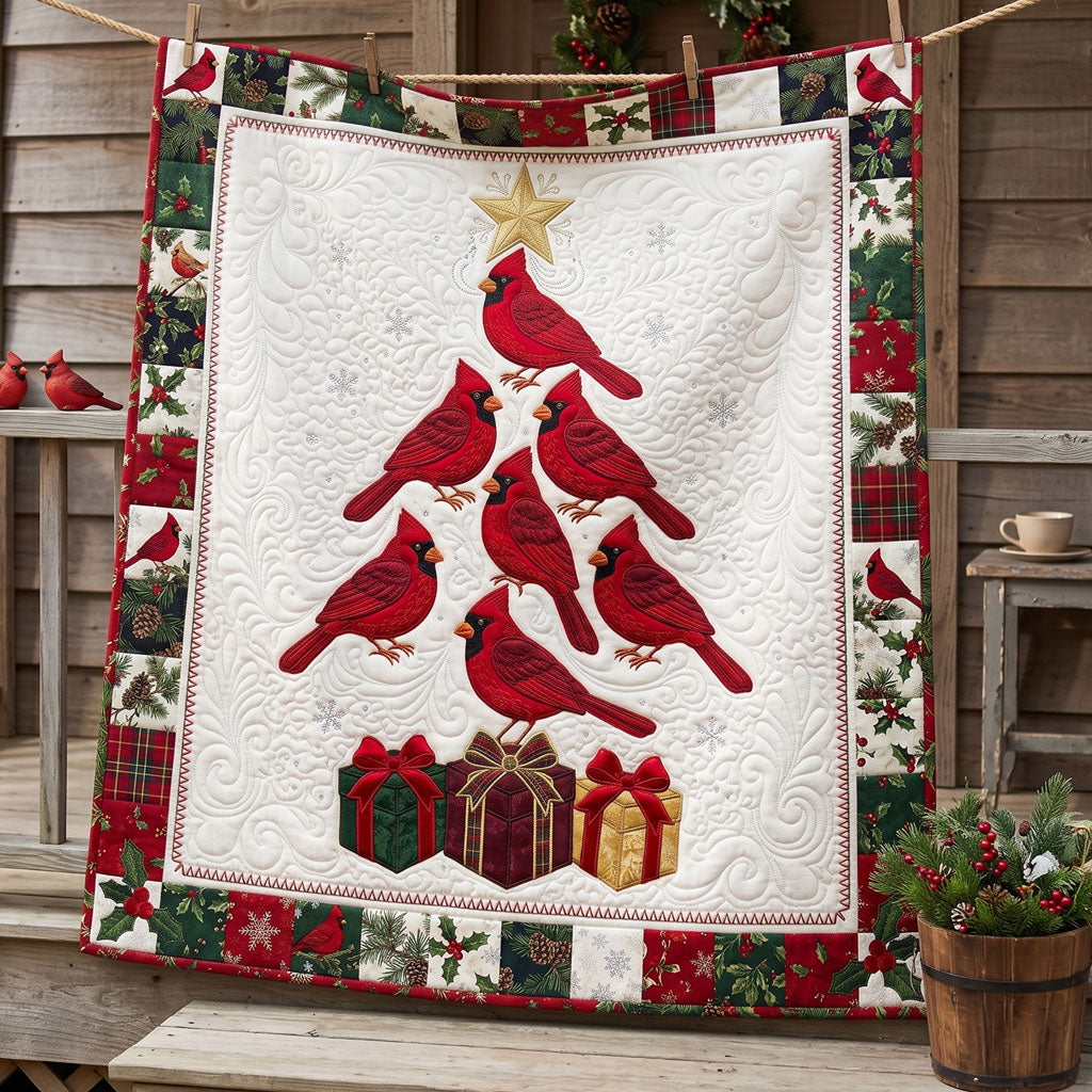 Christmas Cardinal Tree Of Joy WN2706003CL Quilt