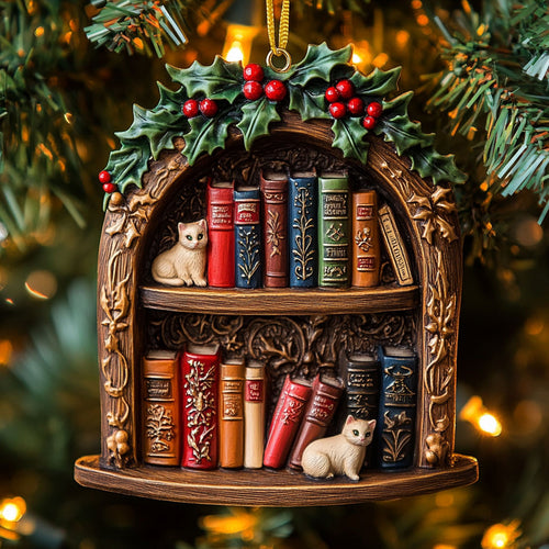 Cat Book Charm CW2611004CL Christmas Ornament