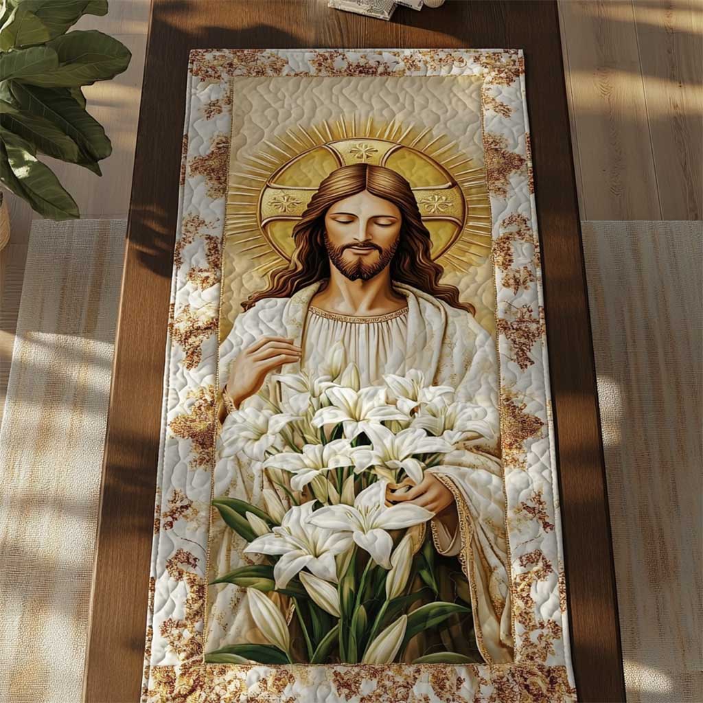 Christianity Jesus Light WN2503048CL Quilted Table Runner