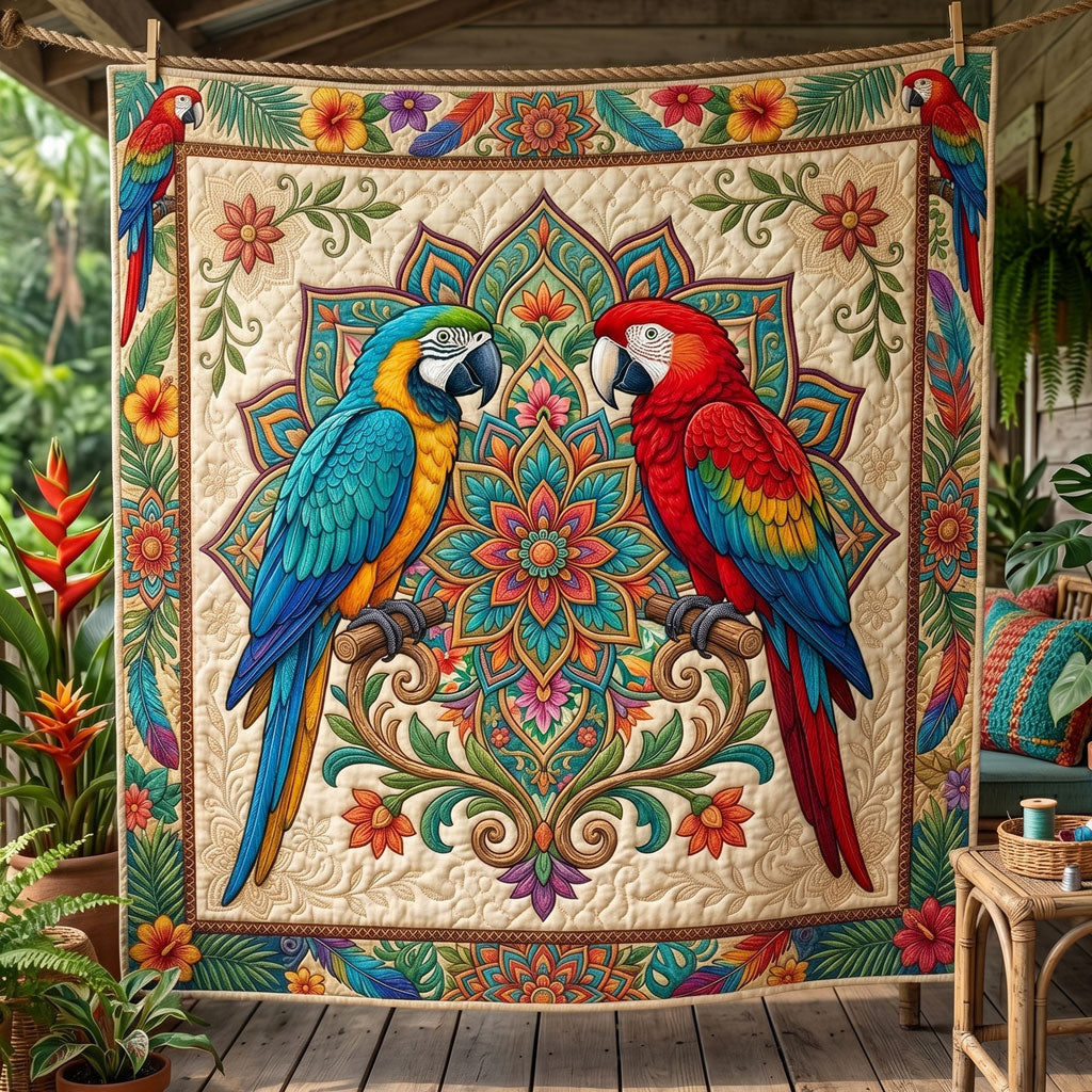 Tropical Parrot Harmony WN2506015CL Quilt