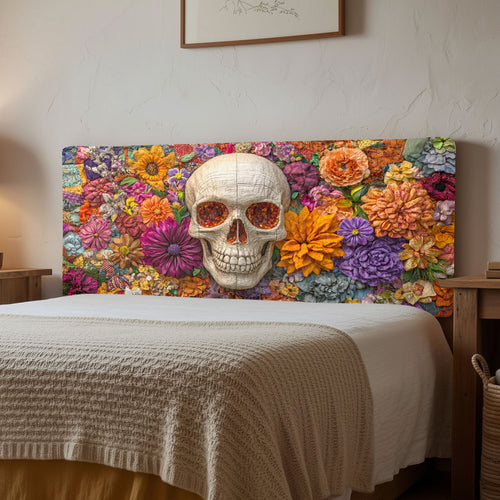 Skull Bloom Garden CW1312019CL Quilted Headboard Slipcover