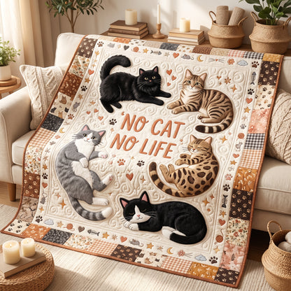 No Cat No Life XR1505016CL Quilt