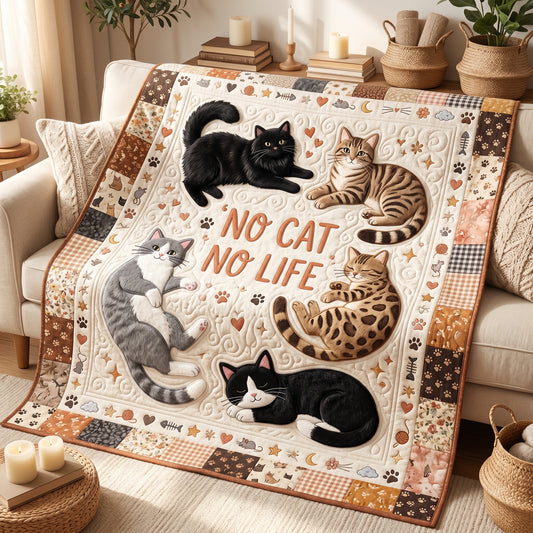 No Cat No Life XR1505016CL Quilt
