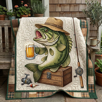 Bass & Beer Fishing WN0505003CL Quilt