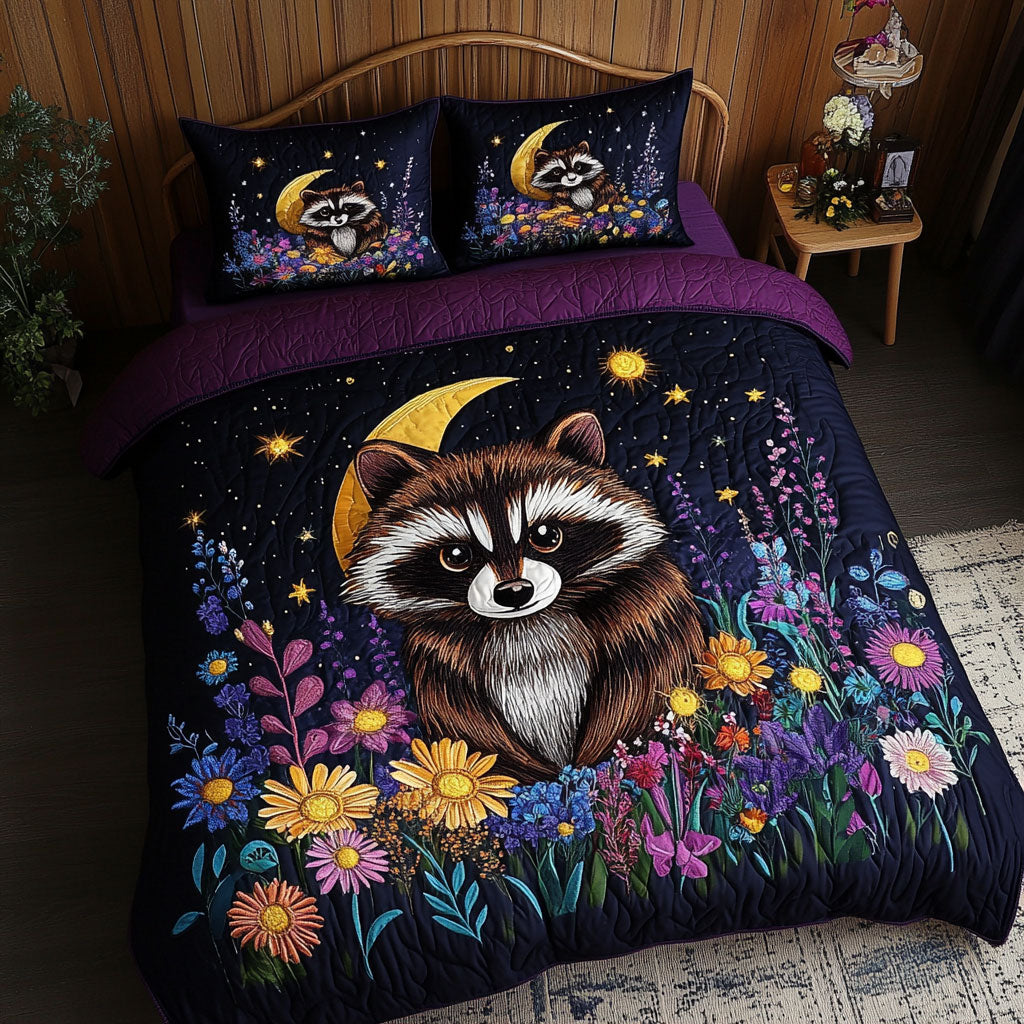 Mystic Flower Raccoon CW1501039CL Duvet Cover Set