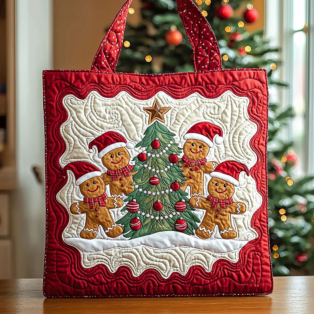 Gingerbread Friends QA2011008CL Quilted Tote Bag