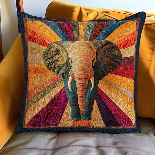 Colorful Elephant WN1002098CL Quilt Pillow Case