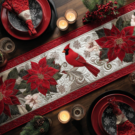 Holy Bloom XR0410039CL Quilted Table Runner