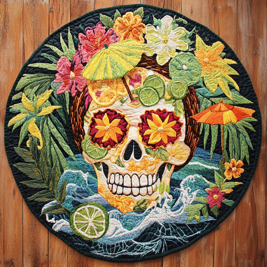 Skull Oasis WN2805032CL Quilted Round Mat