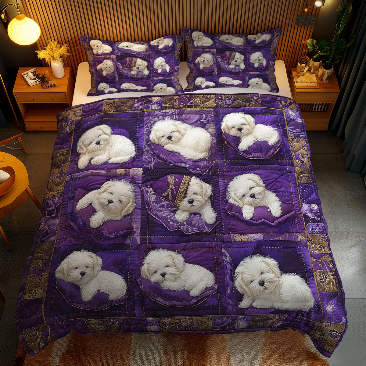 Dapper Bichon Frise WN1303135CL Duvet Cover Set