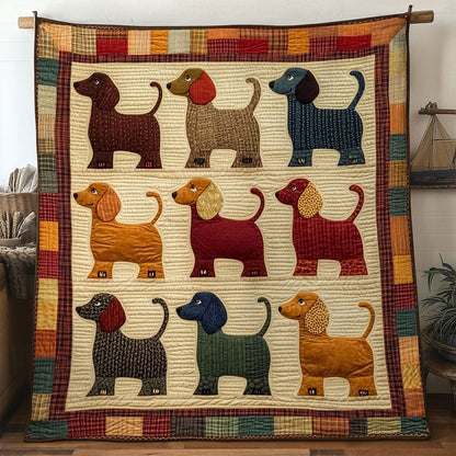 Joyful Dachshund WN0601049CL Quilt