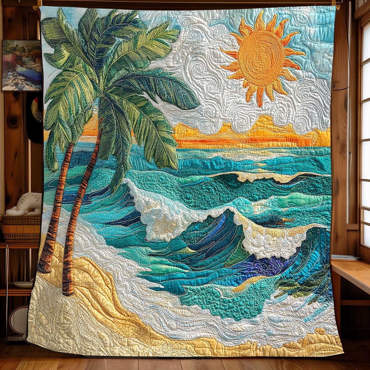 Ocean Waves Paradise WP0603032CL Quilt