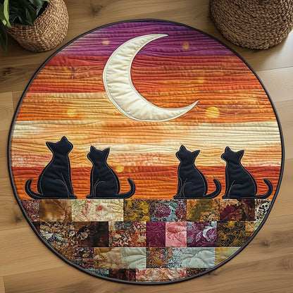Stitching The Night WJ1707048CL Quilted Round Mat