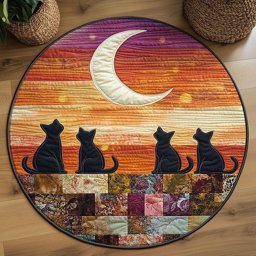 Stitching The Night WJ1707048CL Quilted Round Mat