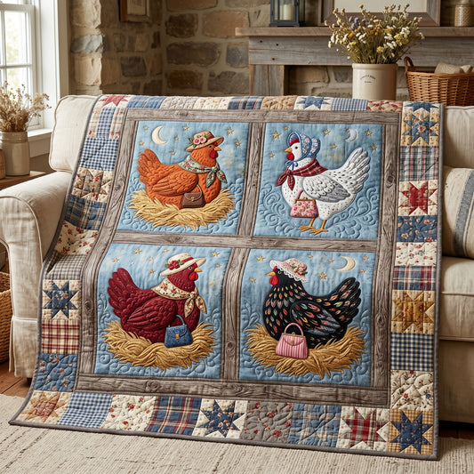 Farmhouse Hens XR1905017CL Quilt