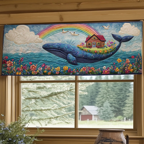 Whale of Wonders WJ0506030CL Quilted Valance
