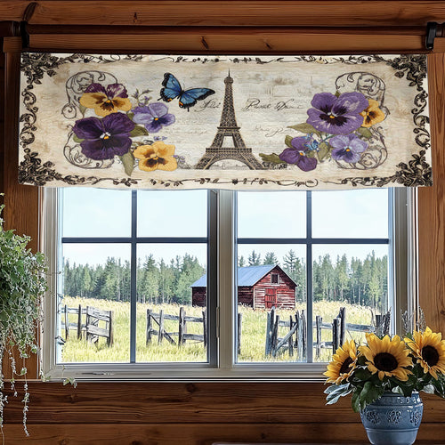 Eiffel Tower Elegance WN2204016CL Quilted Valance