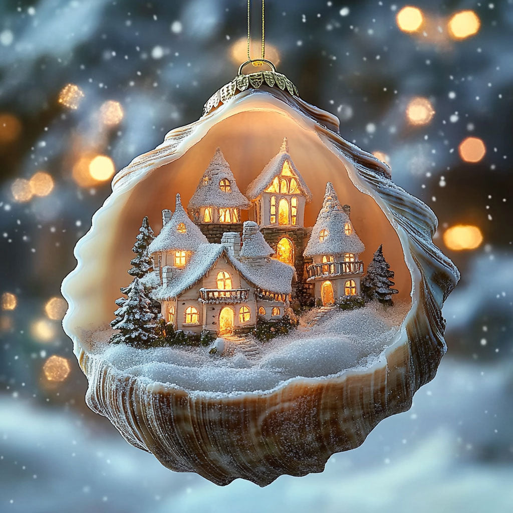 Winter Town Snowy Dream WN0912091CL Christmas Ornament