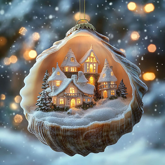 Winter Town Snowy Dream WN0912091CL Christmas Ornament