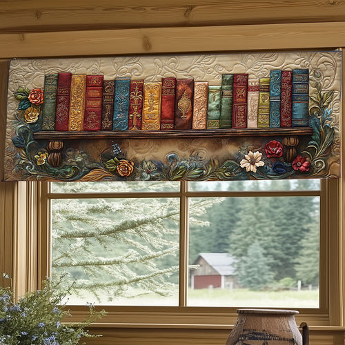 Antique Bookshelf WJ1005033CL Quilted Valance