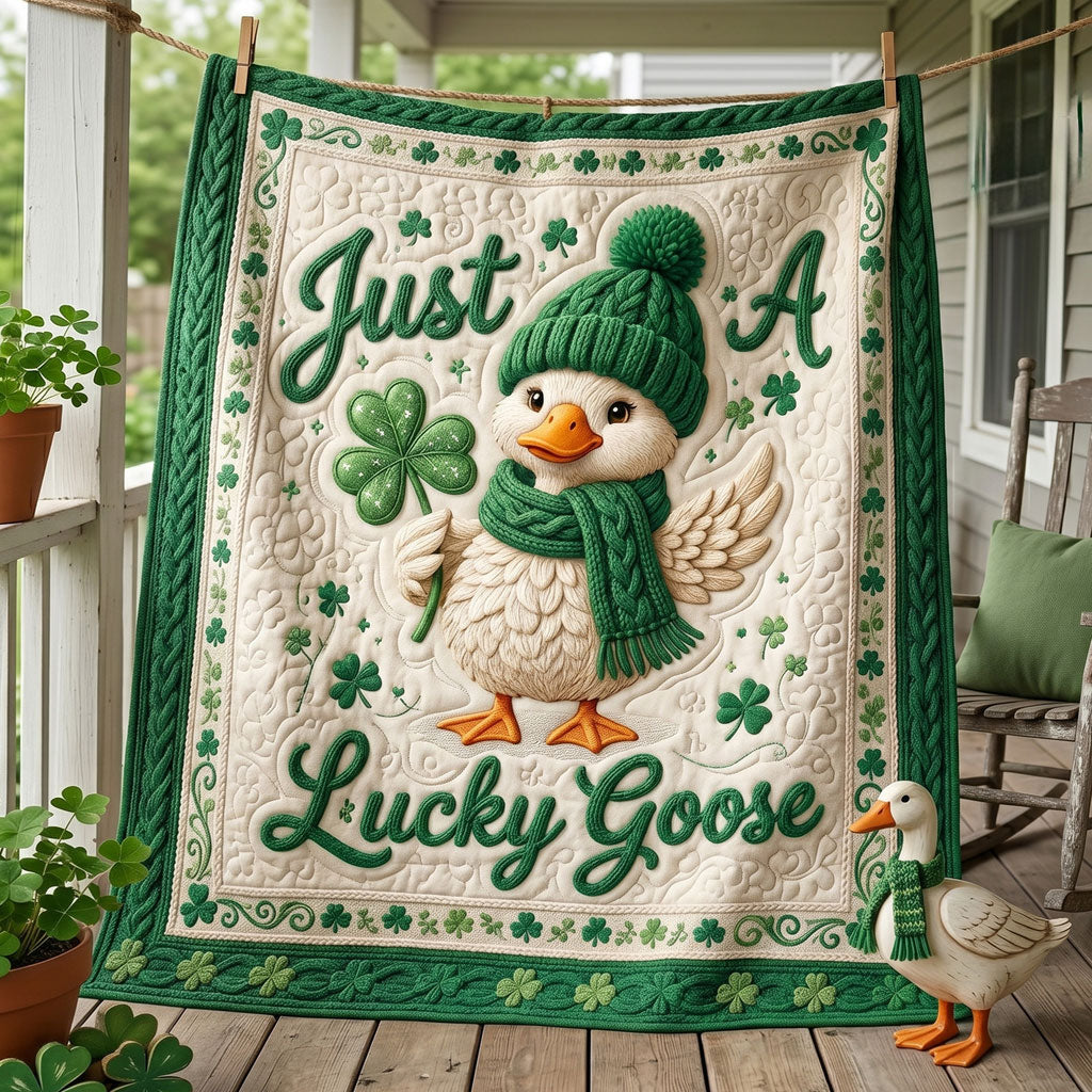 Cute Shamrock Goose WN0805006CL Quilt