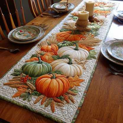 Bountiful Harvest XR1609007CL Quilted Table Runner