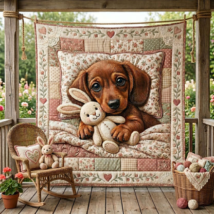 Sweet Dachshund Dreams WN0406014CL Quilt