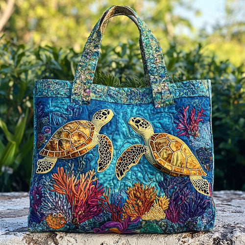Eternal Turtle WN2209028CL Quilted Tote Bag