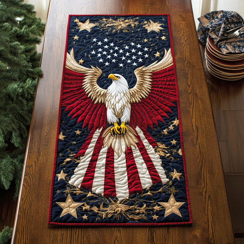 Powerful Eagle WJ2607036CL Quilted Table Runner