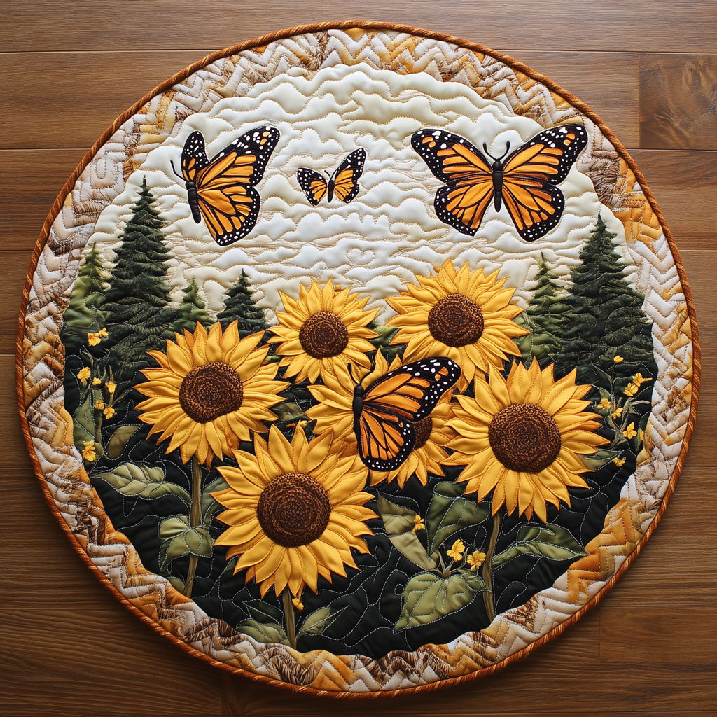 Harvest Sunshine LT1510017CL Quilted Round Mat