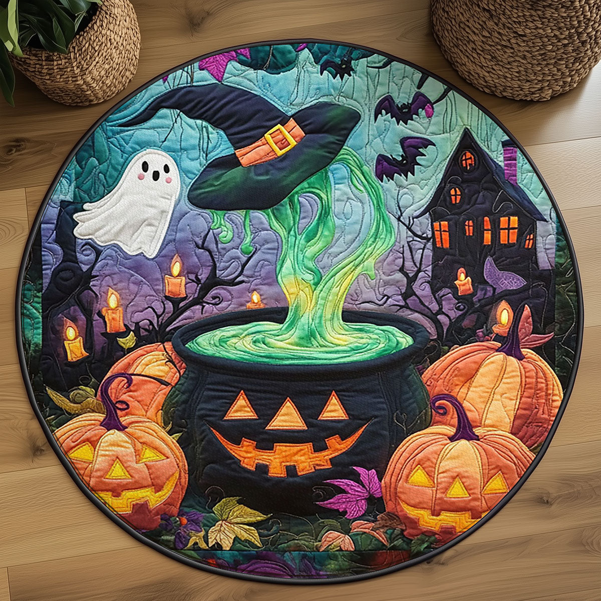 The Cauldron Grove WJ2507047CL Quilted Round Mat