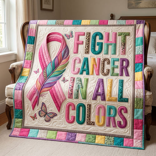 Rainbow Strength Cancer Awareness WN2404011CL Quilt