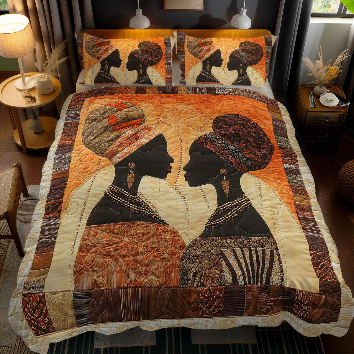 African Woman Grace WN0703071CL Duvet Cover Set