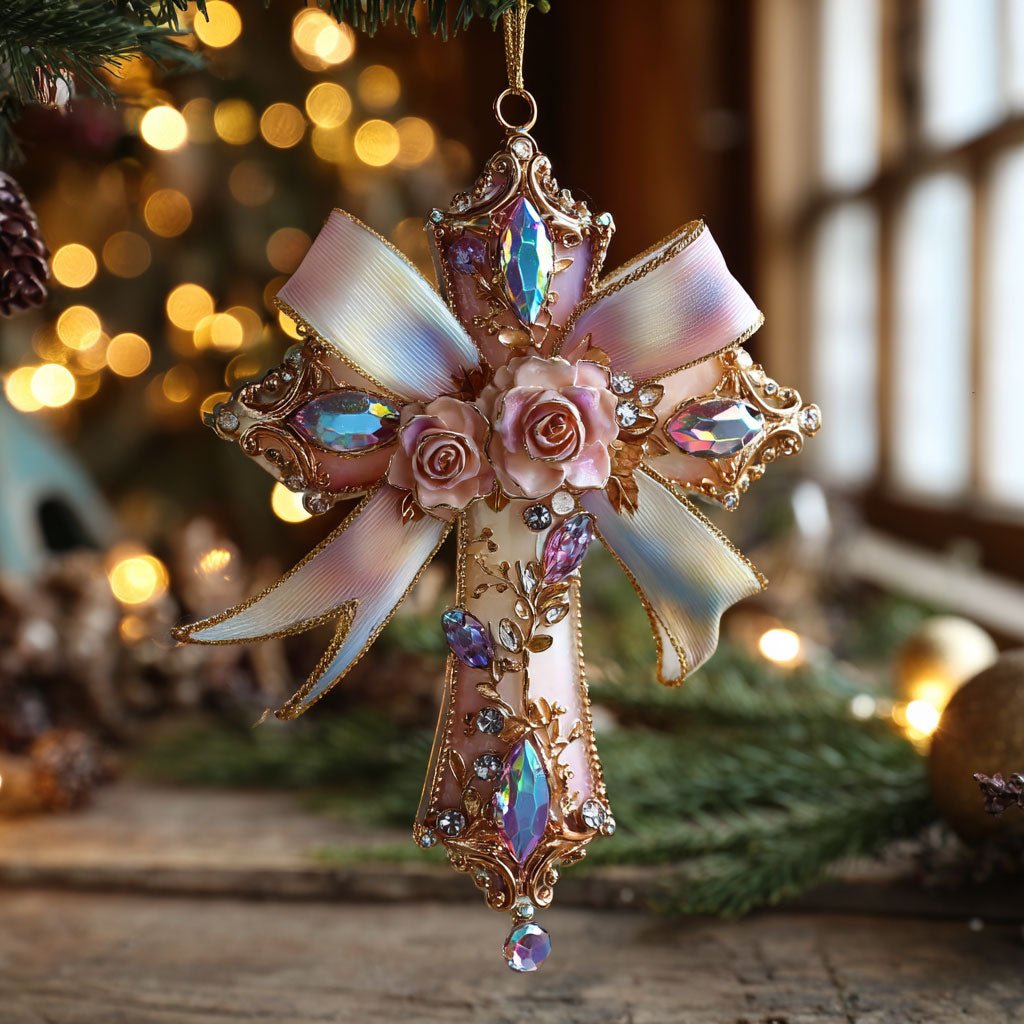 Glow Cross CW2711023CL Christmas Ornament