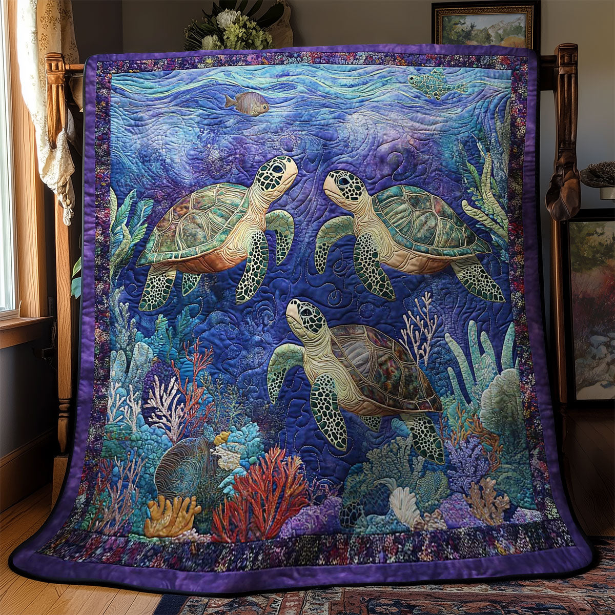 Twilight Turtle Drift WN1703093CL Quilt