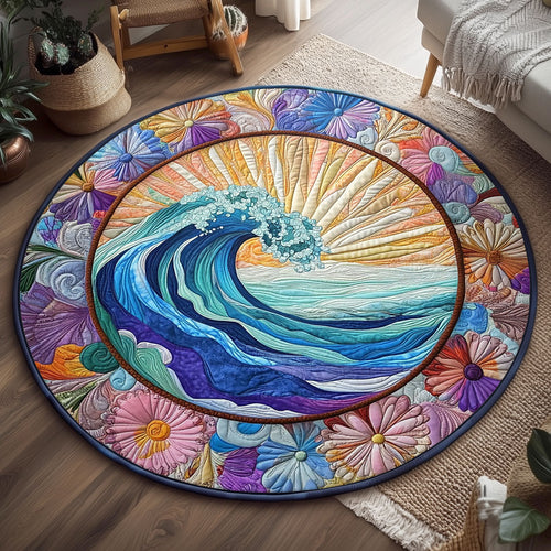 Whisper Of The Tide WJ0406050CL Quilted Round Mat